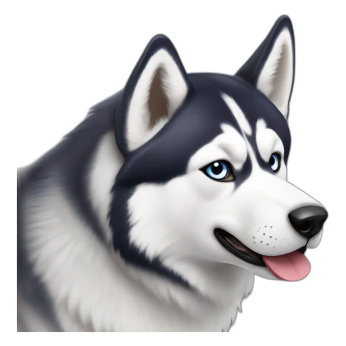 Husky qui mange de la glace sticker