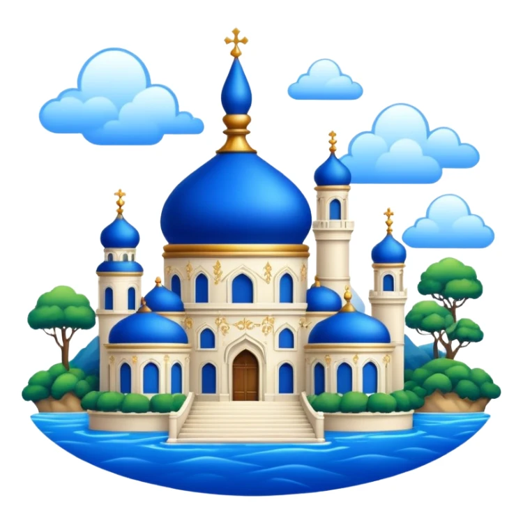 Royal Blue Scenery Deco sticker