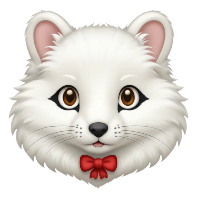Quiero crear unos emojis del animal armiño blanco sticker