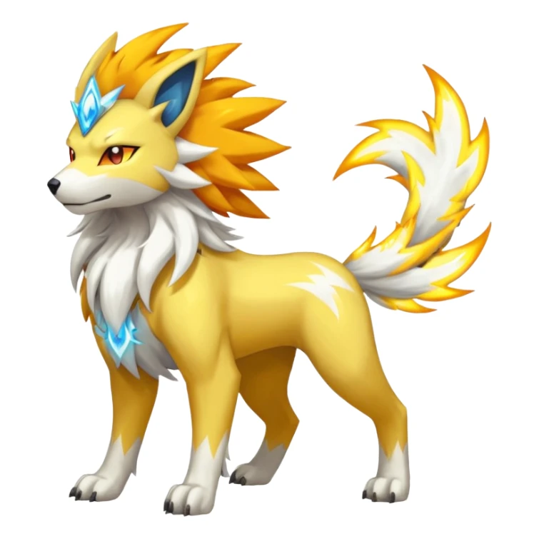 Manectric-Solgaleo-Electrike-Furfrou-Fakemon-fusion, full body sticker