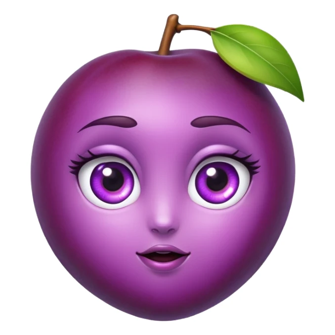 A female plum with eyes that is looking sweetly at you  sticker