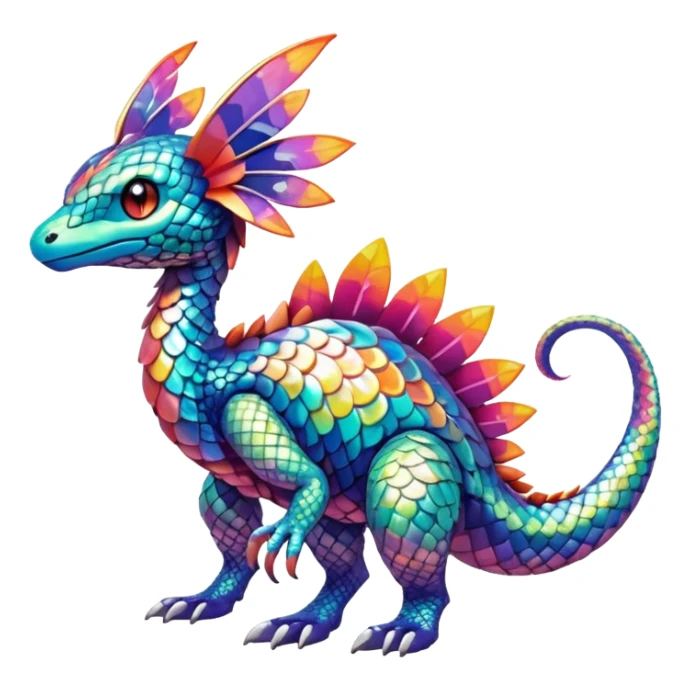 Colorful Exotic Pokémon-Fakémon-hybrid-creature (full body) sticker