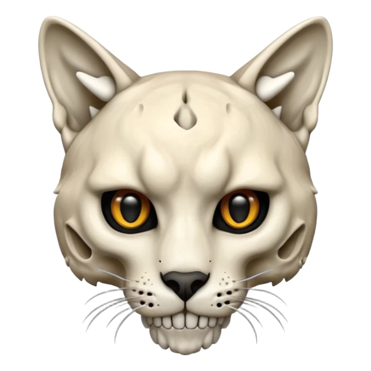 The real skull of a lynx sticker
