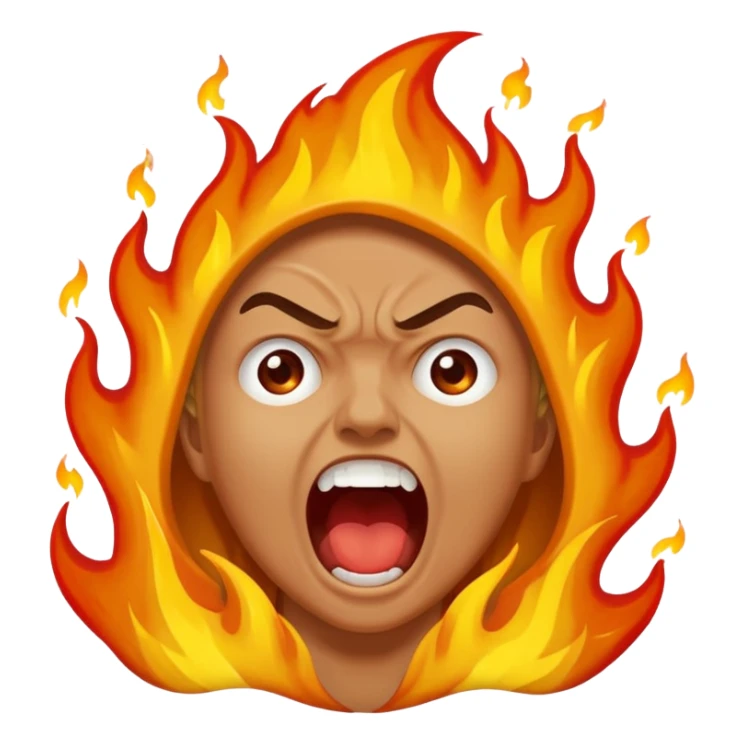 person burning in the pits of hell sticker