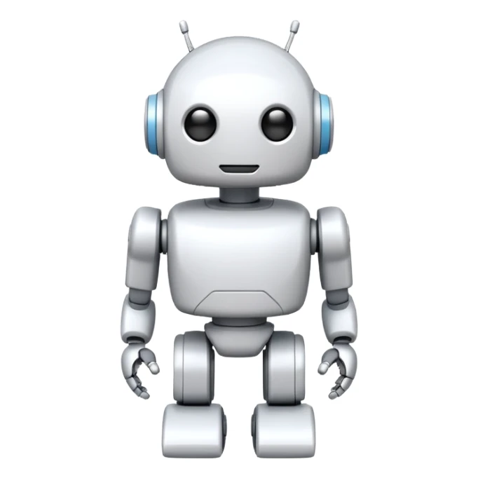 robot old cartoon simple toy white innocent round sticker