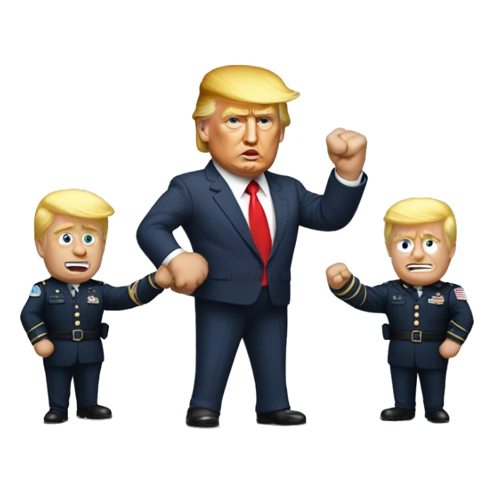 Donald Trump fist bump sorunded by his guards sticker