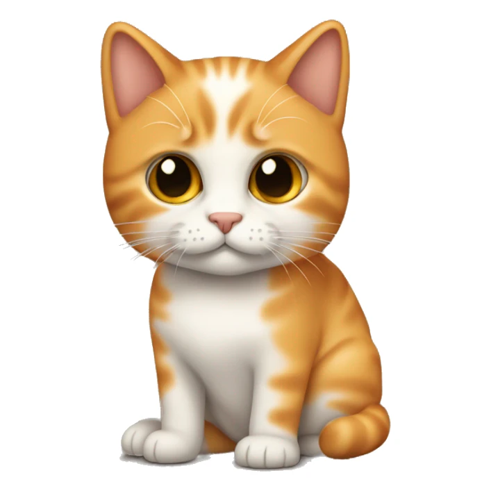 Gatto arancione con pelo corto  sticker