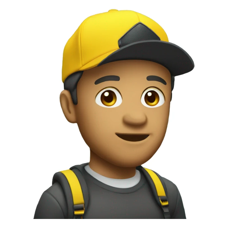 My Memoji with a Ferrari yellow cap sticker