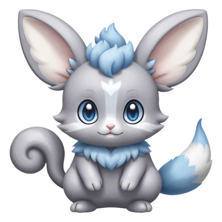 Shiny Minccino-Espurr-Cinccino-creature-hybridi sticker