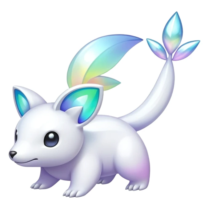 Iridescent white pale fakemon sticker