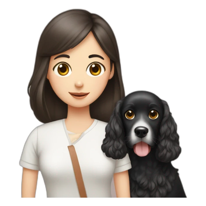 Turkish man with Korean girl and cocker spaniel thnx sticker