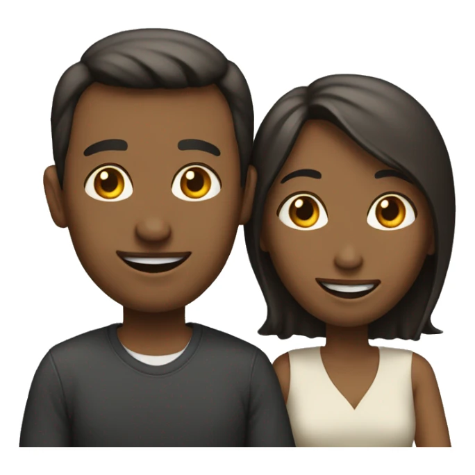 STREET EMOJI MAN WITH HIS WIFE' sticker