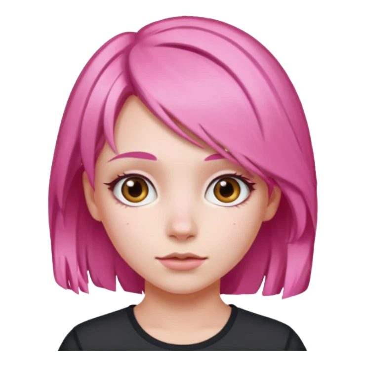 pink hair girl sticker