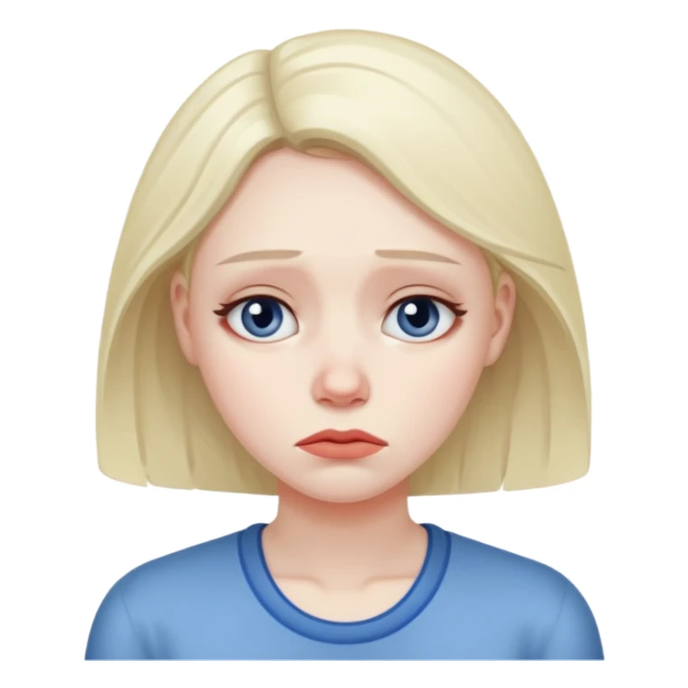 Sunday morning blues sad face woman sticker