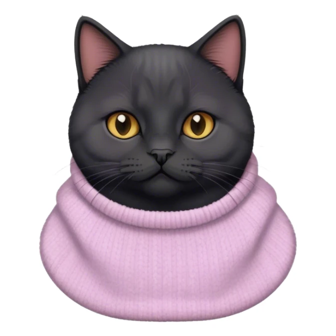 black british cat in pastel sweater sticker