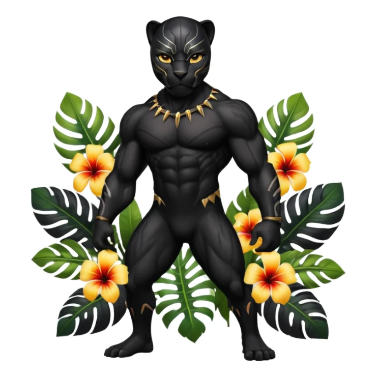 Pacific island styled black panther  sticker
