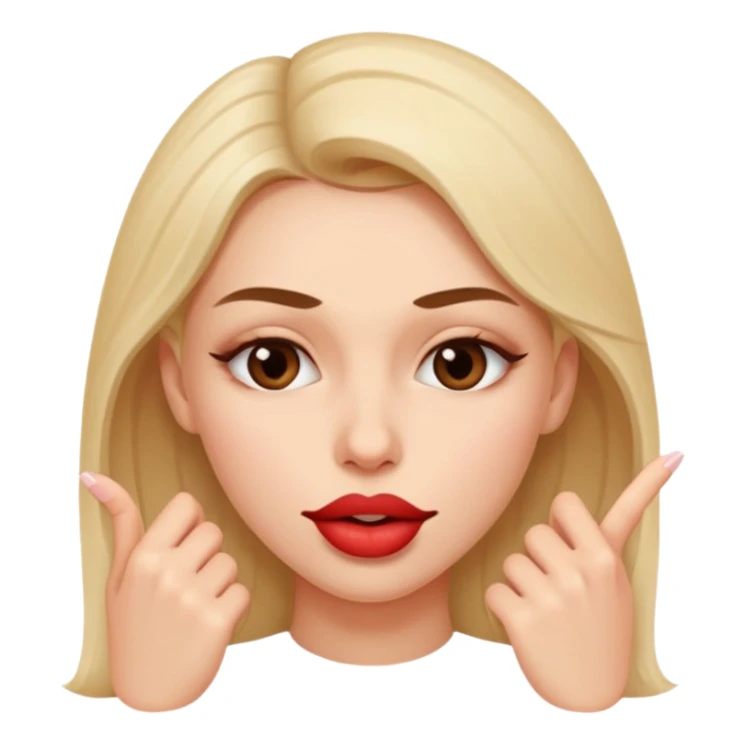 👁️🫦👁️💅💁🏼‍♀️ aguicheuse. Pas de rouge à lèvres mais elle se mord le coin de la lèvres  sticker