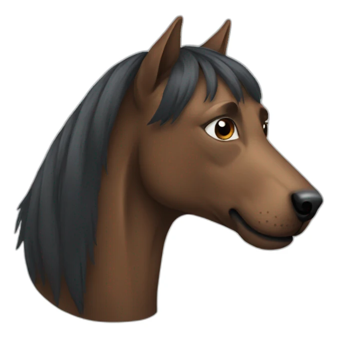 dog like horse sticker