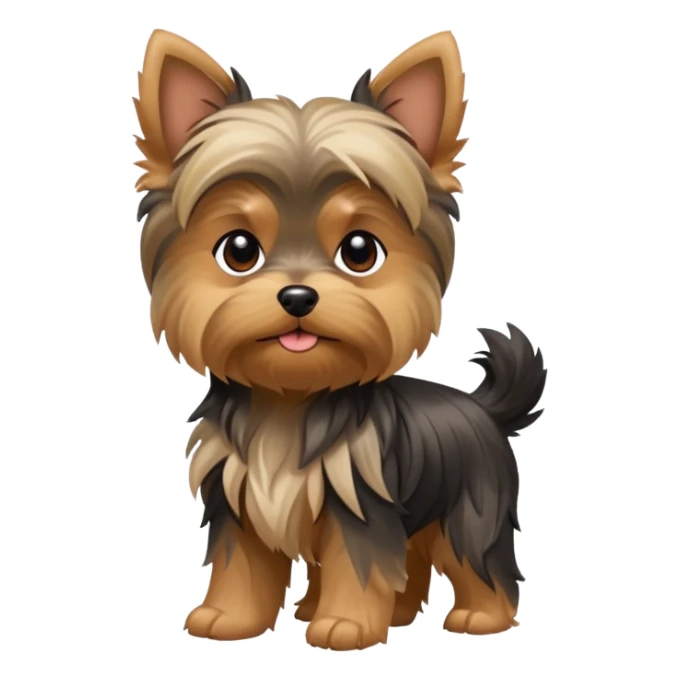 a full body of cute yorkshire terrier sticker
