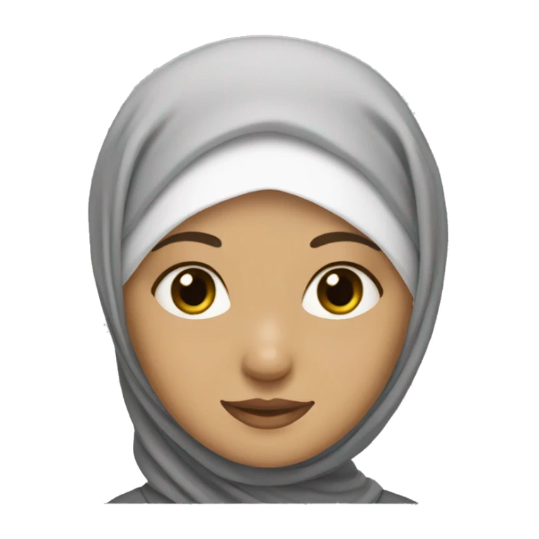 White hijabi girl sticker