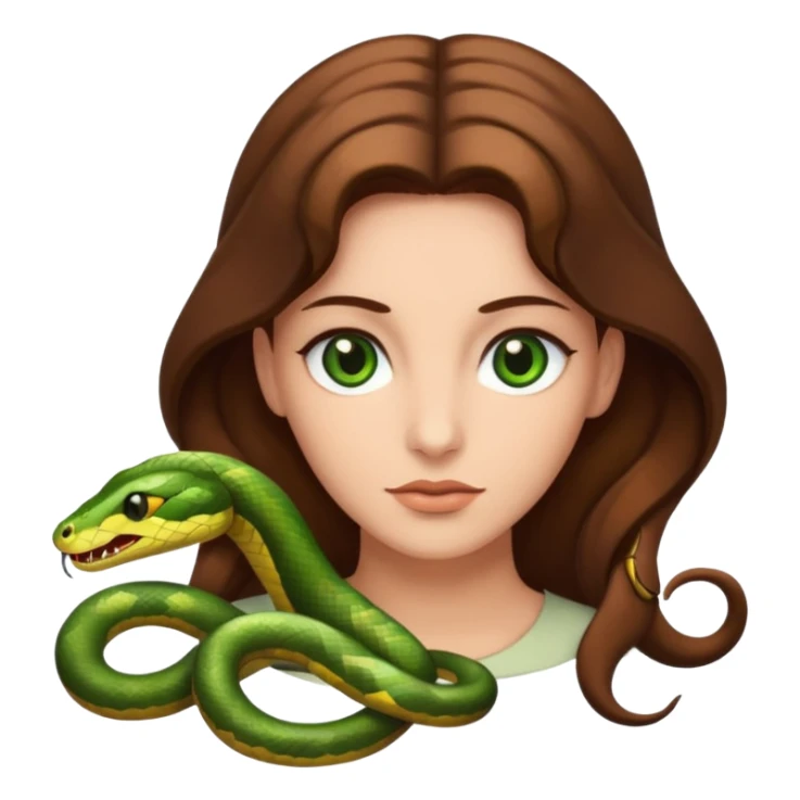 snake in the hair sticker