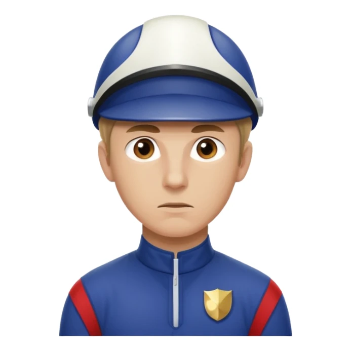 horse jockey men face sticker