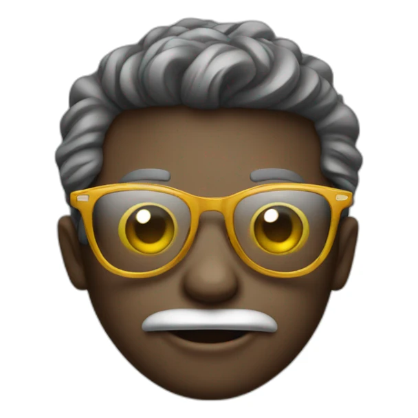 one smiley emoji wearing stylish glasses sticker