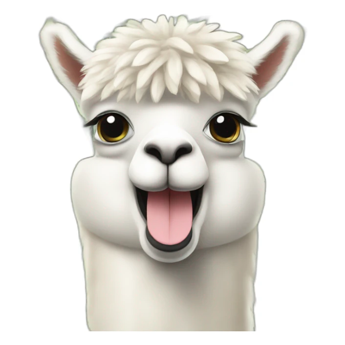 Happy alpaca with stacks of American dollars sticker