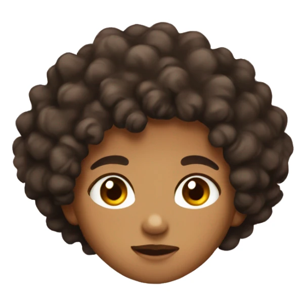 blasian with brown eyes and curly hair nd sticker