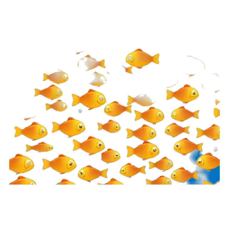 Colorful fish swimming in a clear blue sea  sticker