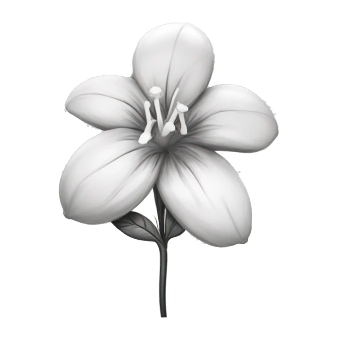 a balloon flower- white and black- like an tattoo sticker