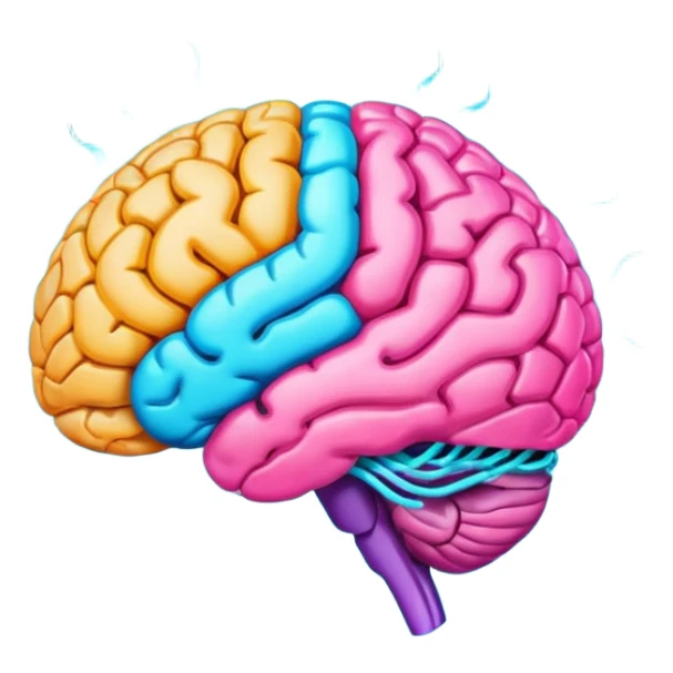 Real color of Brain signal  sticker