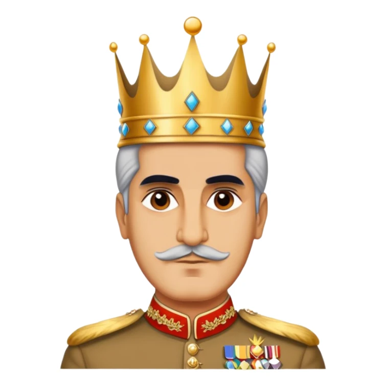 Reza shah the former king of Iran  sticker