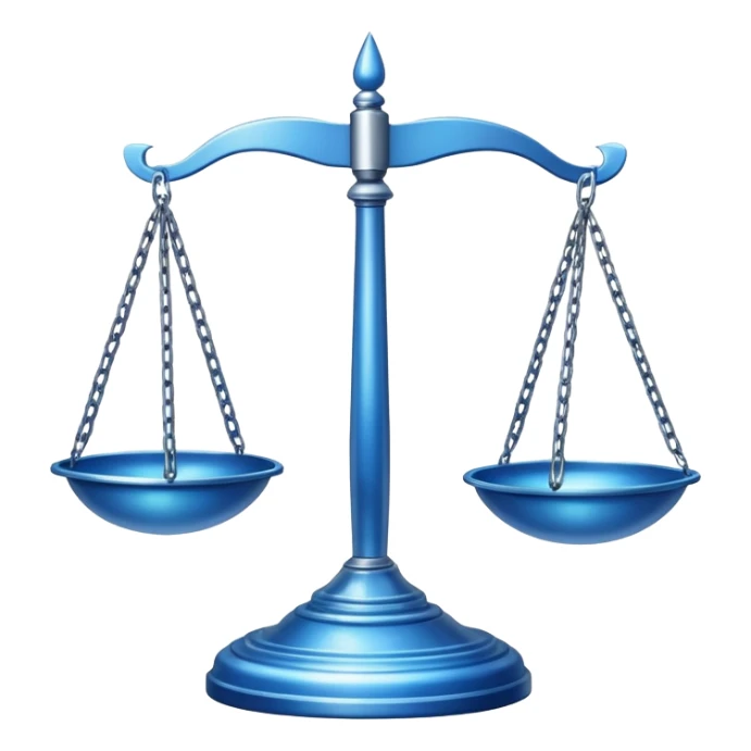 blue scales of justice sticker