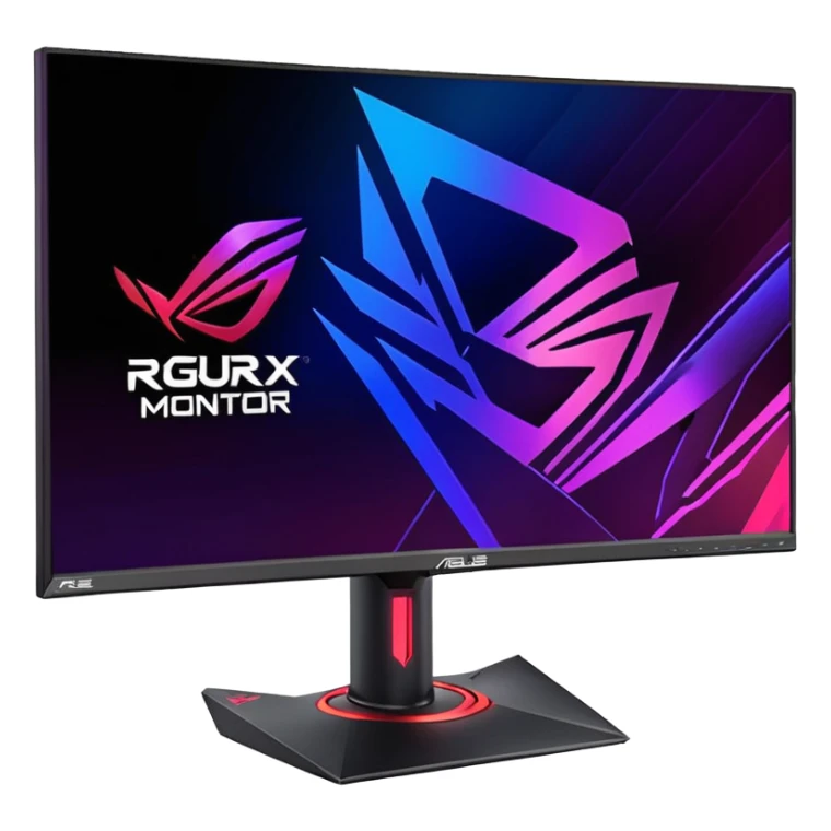 ASUS ROG STRIX XG27UCS gaming monitor, sleek design, RGB lighting, thin bezels sticker