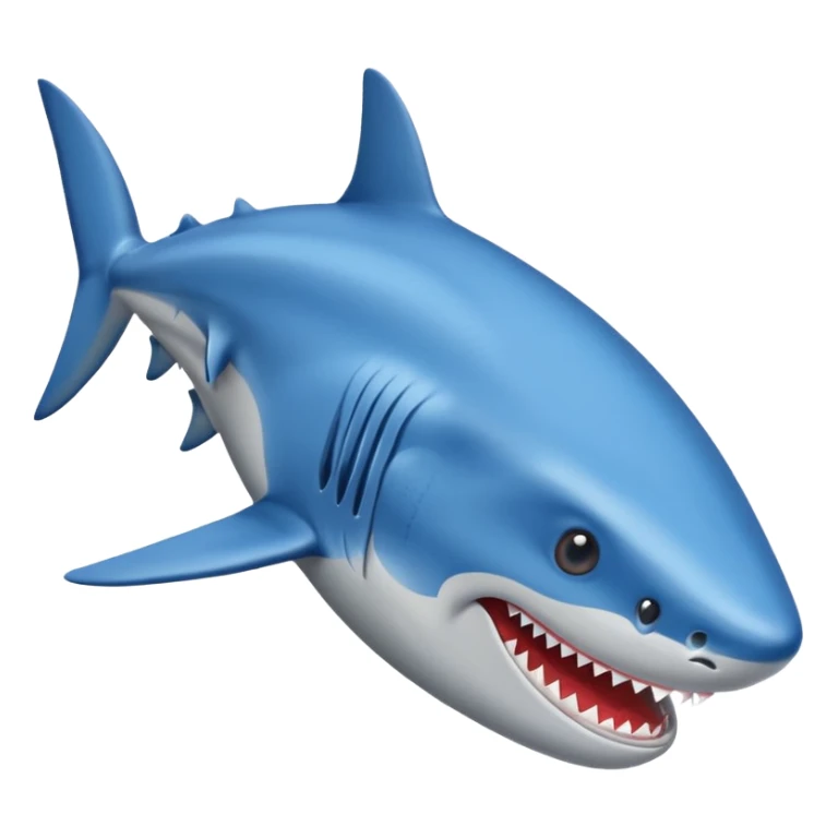 tiburón con zapatillas azules sticker