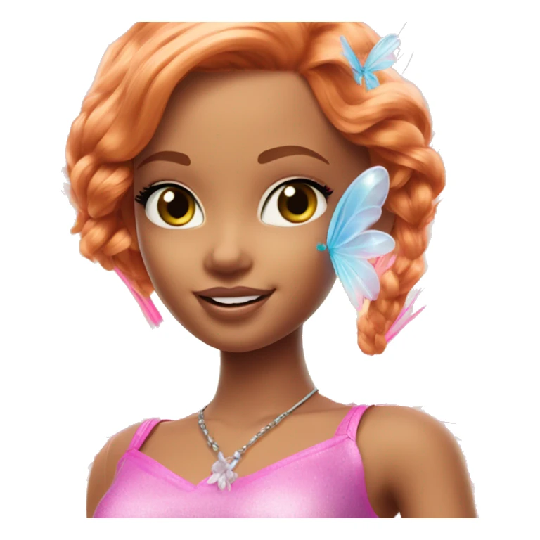 Attractive Barbie ginger fairy sticker