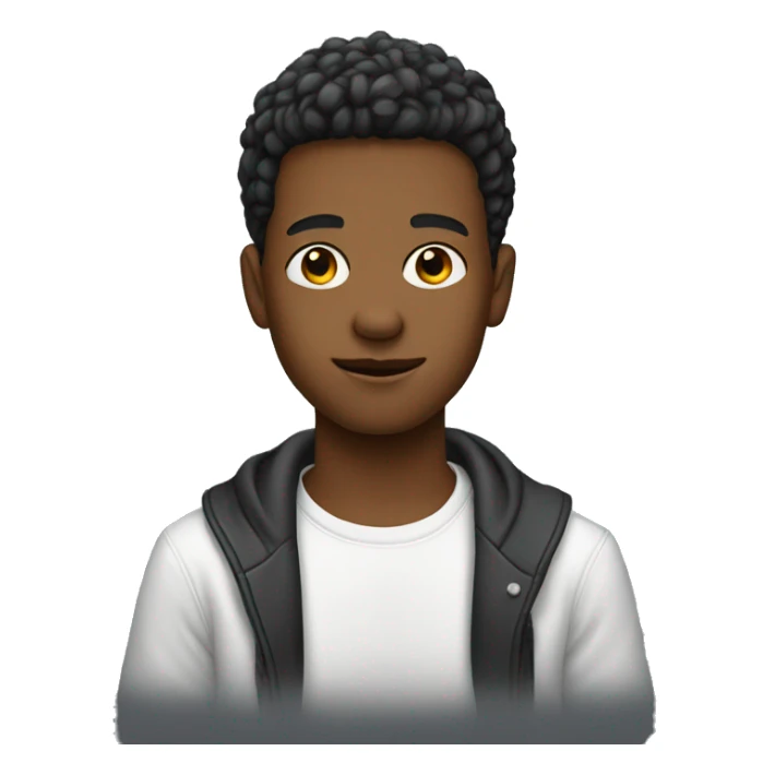 casual portrait of stylish boy sticker