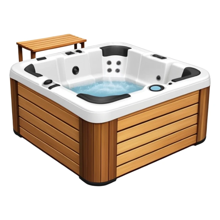 bubbling jacuzzi hot tub with steam sticker