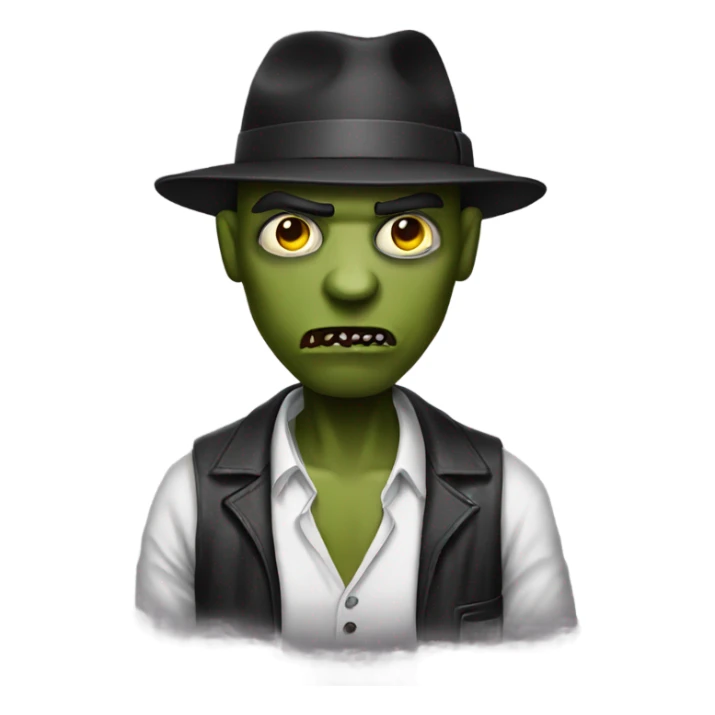 A street gangster version of a zombie sticker