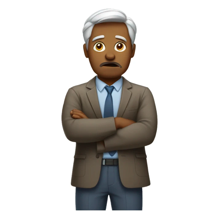 frustrated teacher with shrugged shoulders sticker