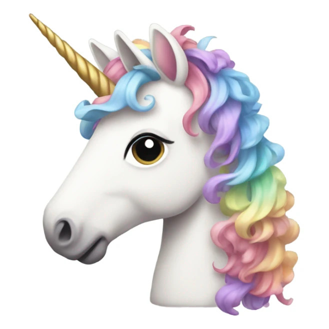 Unicorn wearing a dress ￼ sticker