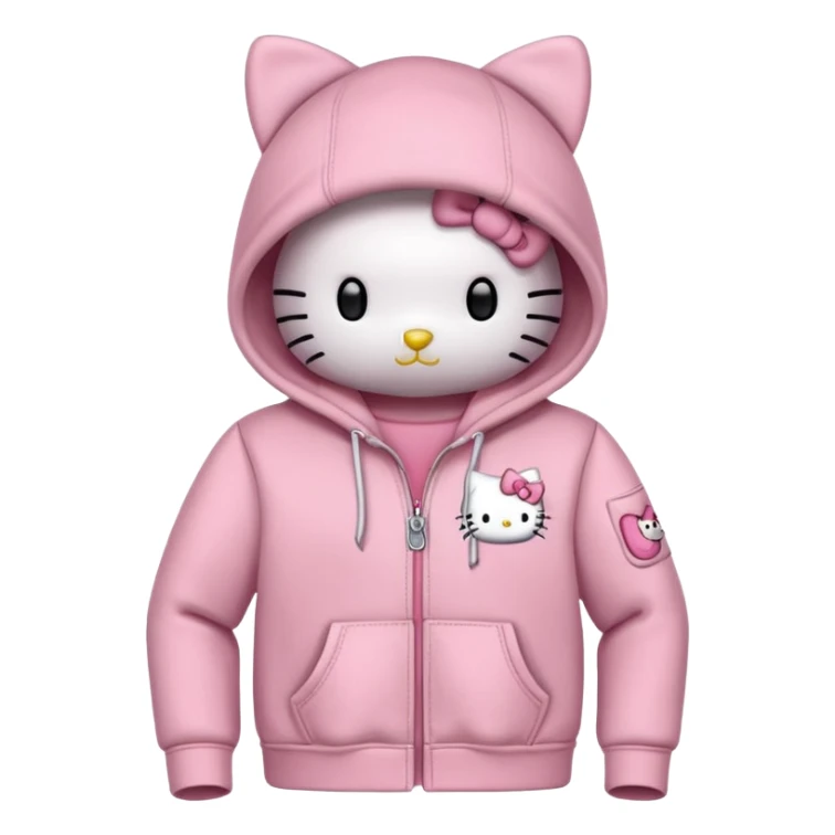 Wimebs Realistic Hello kitty Hoodie sticker