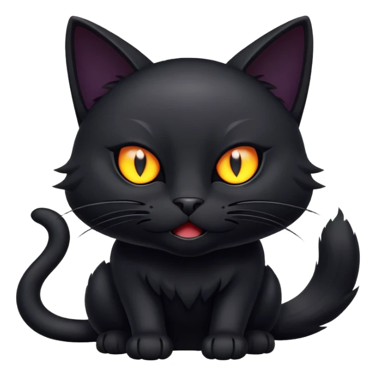 Hissing black cat-Fakémon-creature sticker