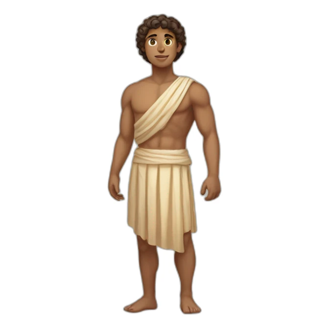 strong young ancient greek man light-skin sticker