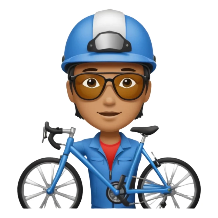 Bike courier with messenger box,Delivery Crew sticker