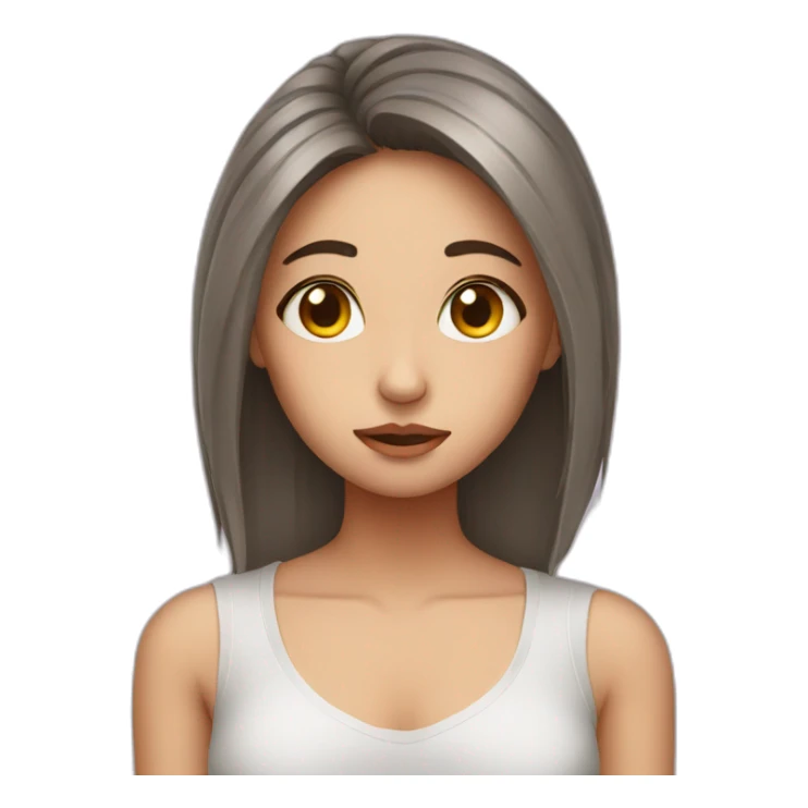 cute girl who has an headache sticker