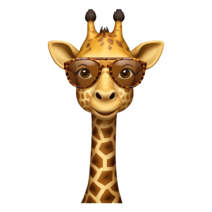 giraffe head and body wtih sunglasses  sticker