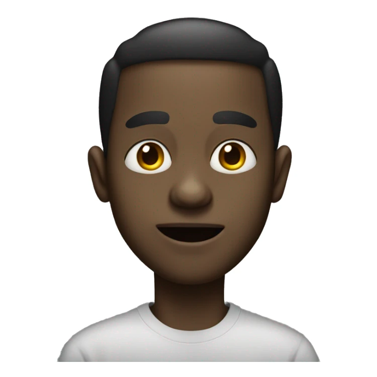 Black man with big eyes sticking tongue out sticker