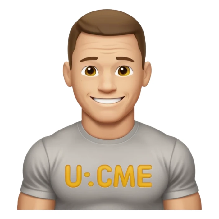John cena emoji wearing t-shirt u cant c me sticker